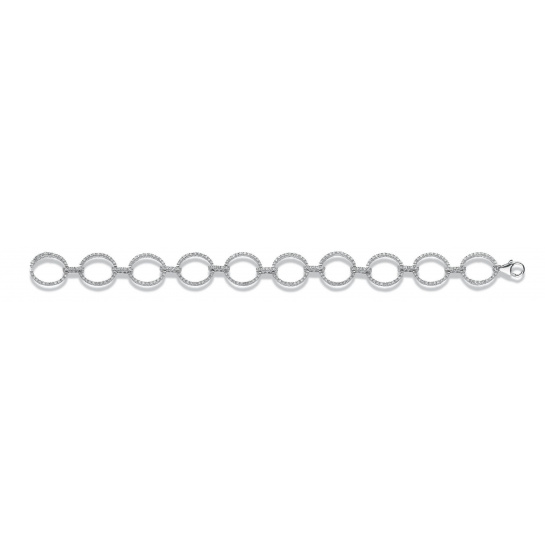 9ct White Gold 1.20ct Diamond Bracelet